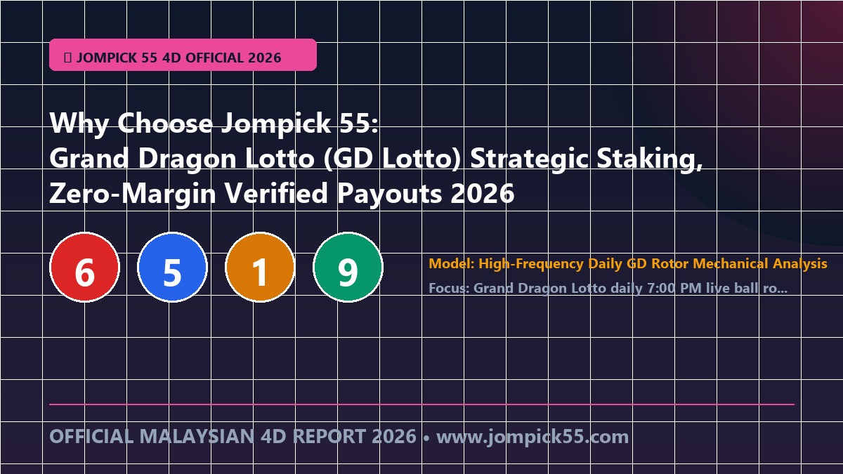 Why Choose Jompick 55: Grand Dragon Lotto (GD Lotto) Direct Draw Telemetry, Transparent Paytables & Instant Ringgit Settlement 2026